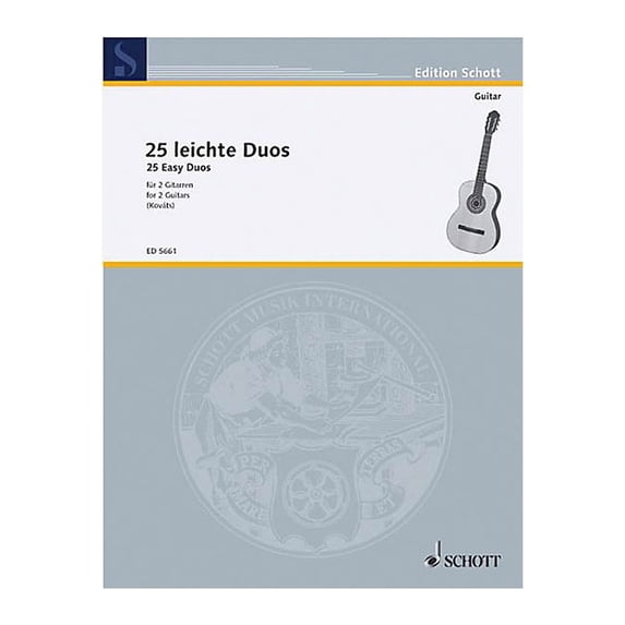 Schott 25 Easy Guitar Duets (Performance Score) Schott Series
