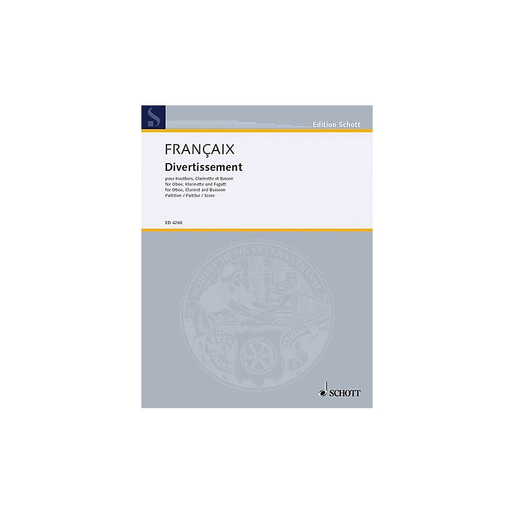 Schott Divertissement (Score) Schott Series by Jean Françaix