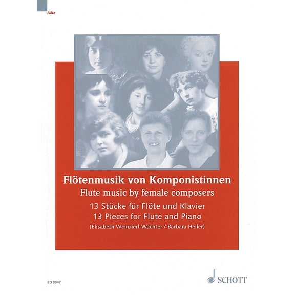 Schott Flute Music by Female Composers (13 Pieces for Flute & Piano) Woodwind Series