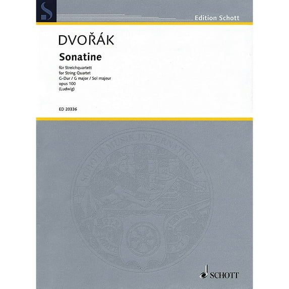 Schott Music Sonatine (String Quartet Score and Parts) String Series Composed by Antonín Dvorak