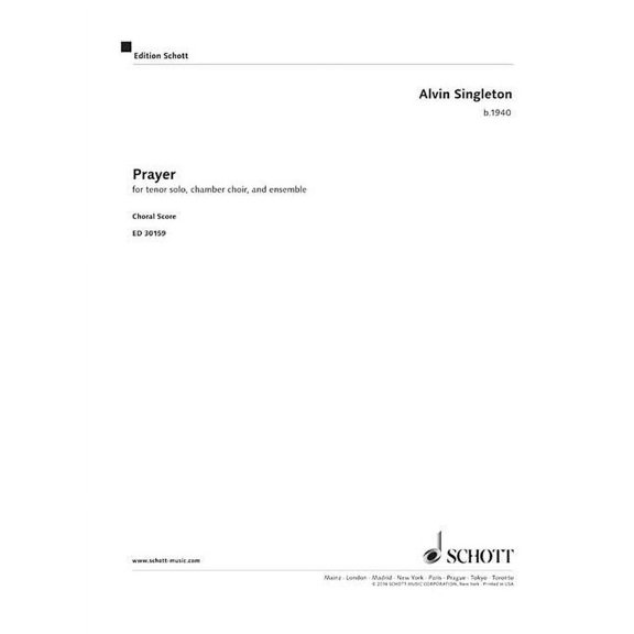 Prayer: Choral Score (Paperback)