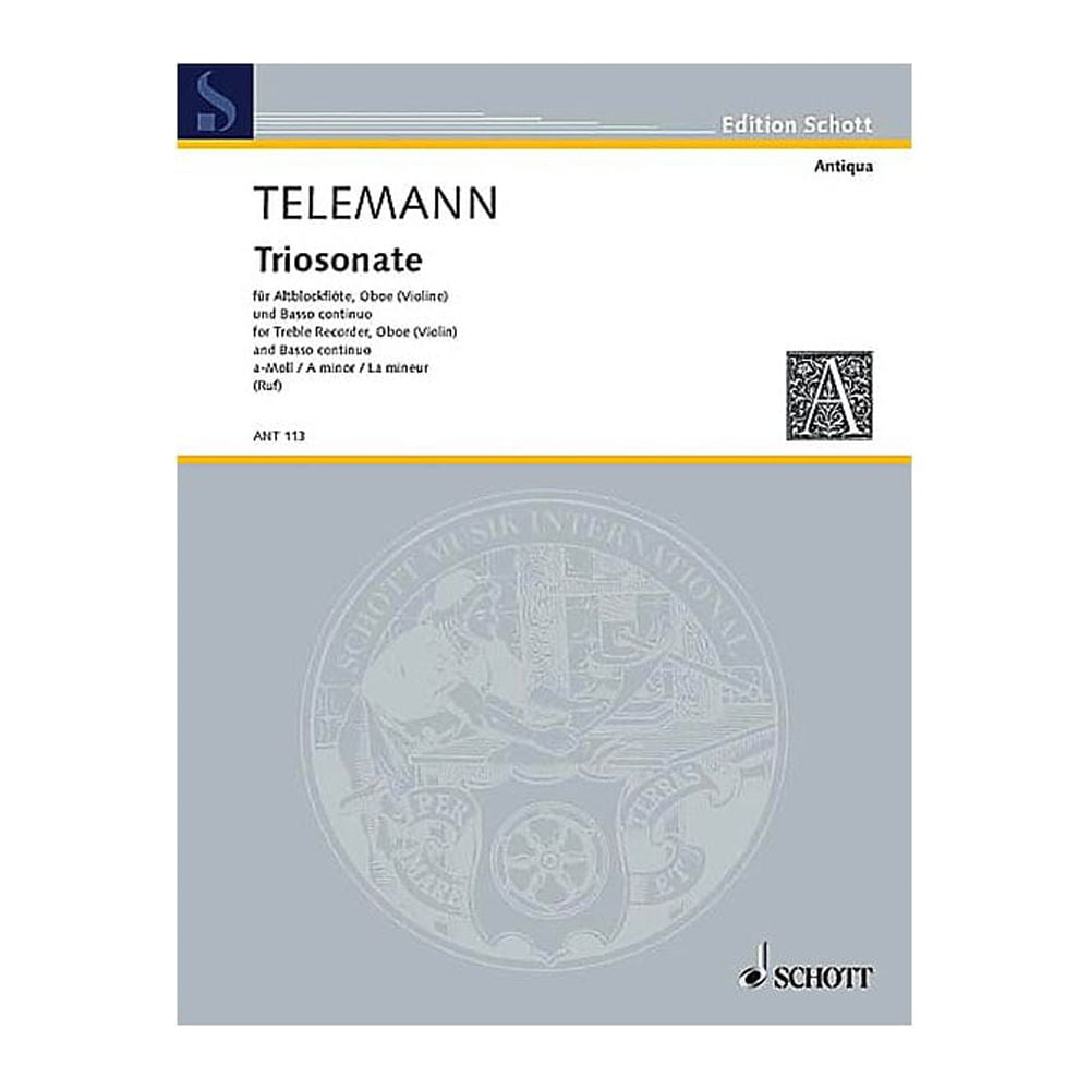 Schott Trio Sonata A Minor Schott Series by Georg Philipp Telemann
