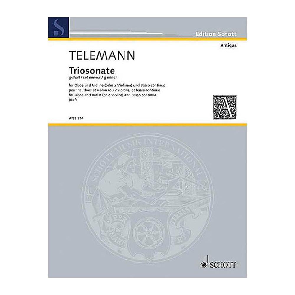 Schott Trio Sonata G Minor from Essercizii Musici Schott Series by Georg Philipp Telemann