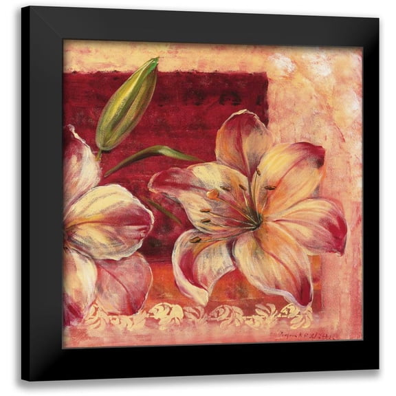 Schottler, Katharina 12x12 Black Modern Framed Museum Art Print Titled - Classic Flower lV