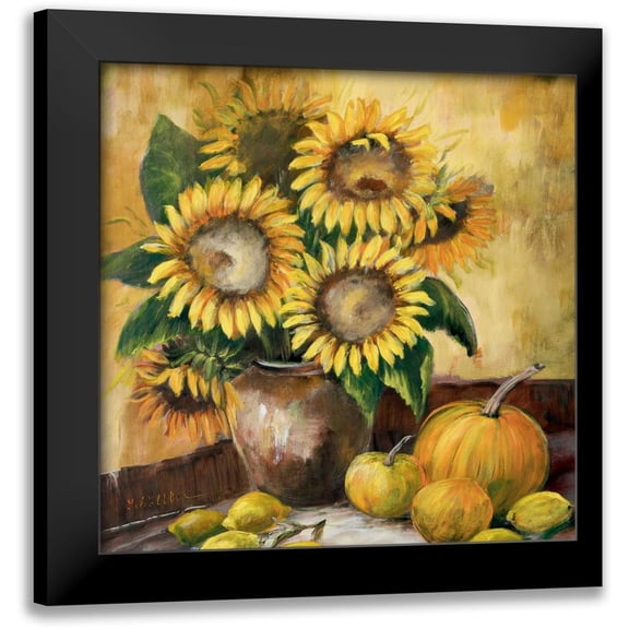 Schottler, Katharina 12x12 Black Modern Framed Museum Art Print Titled - Sunflower bouquet lV