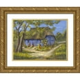 thumbnail image 1 of Schottler, Katharina 14x11 Gold Ornate Wood Framed with Double Matting Museum Art Print Titled - Bleu House II, 1 of 4
