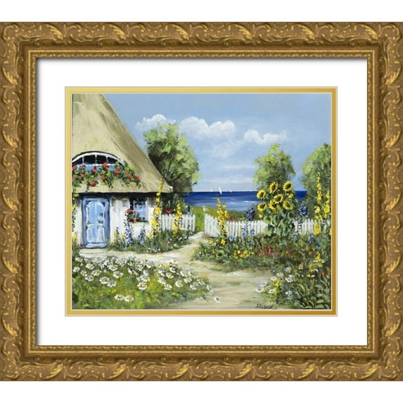 Schottler, Katharina 17x15 Gold Ornate Wood Framed with Double Matting Museum Art Print Titled - Welcome at our place