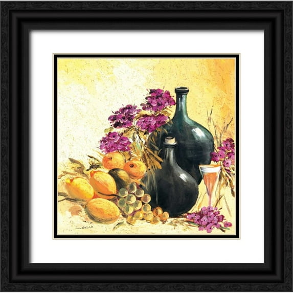 Schottler, Katharina 26x26 Black Ornate Wood Framed with Double Matting Museum Art Print Titled - Lemon stillife