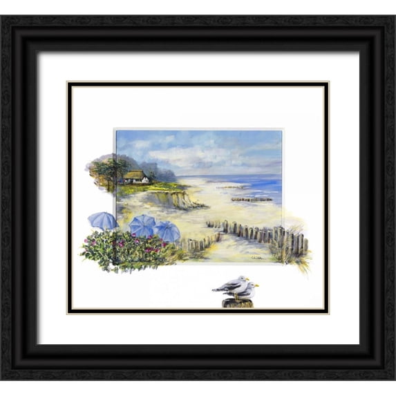 Schottler, Katharina 29x26 Black Ornate Wood Framed with Double Matting Museum Art Print Titled - Ostseekuste I