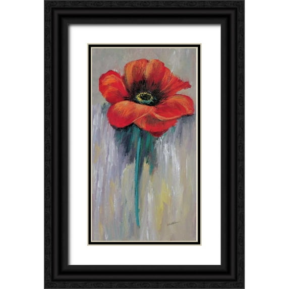 Schottler, Katharina 9x14 Black Ornate Wood Framed with Double Matting Museum Art Print Titled - Red poppy II