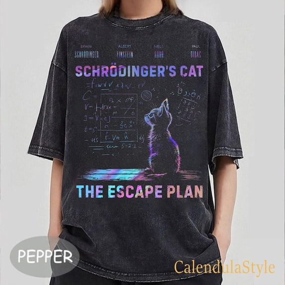 Schrödinger's Cat Shirt, The Escape Plan, Physics Enthusiasts, Quantum ...