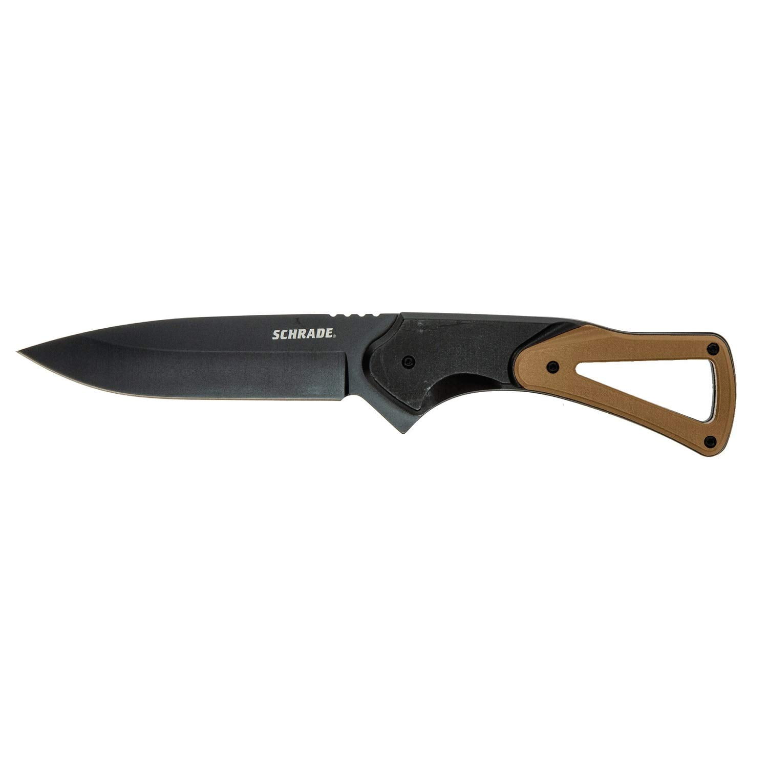 Schrade 1124286 4" Brown Handle w/Sheath Fixed Blade Knife