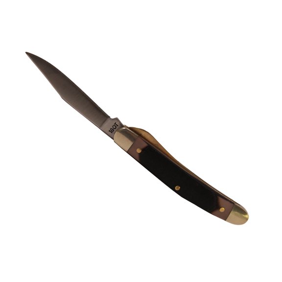 OLD TIMER MIGHTY MITE FOLDER 2" 7CR17 SS CLIP POINT SYN BROWN HANDLE