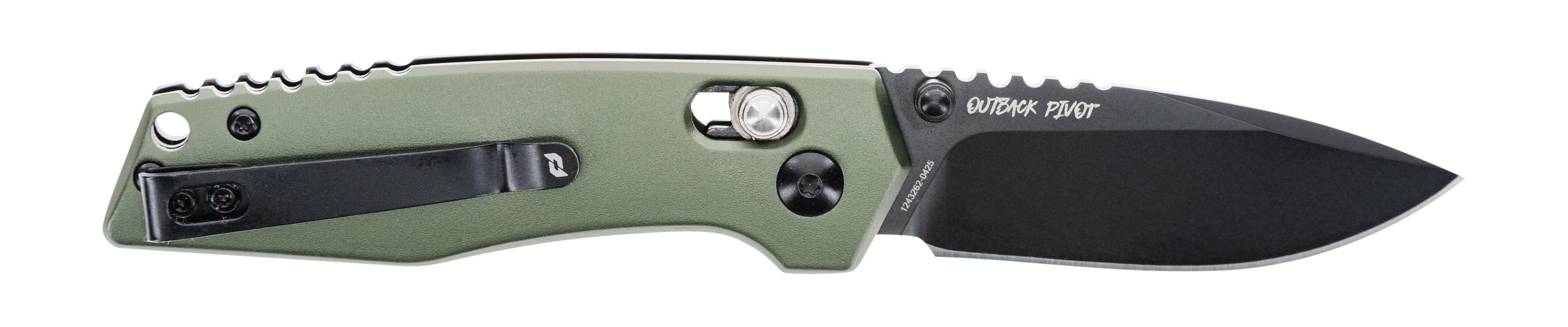 Schrade Outback Pivot Lock Folder Aus-8 Stainless Steel Blade, Black Oxide Blade, Aluminum Handle