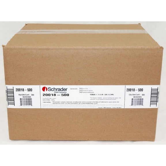 Schrader 20018 TPMS Service Pack - Rubber Snap-In Valve Stem Kit - Master Case 500 Pack