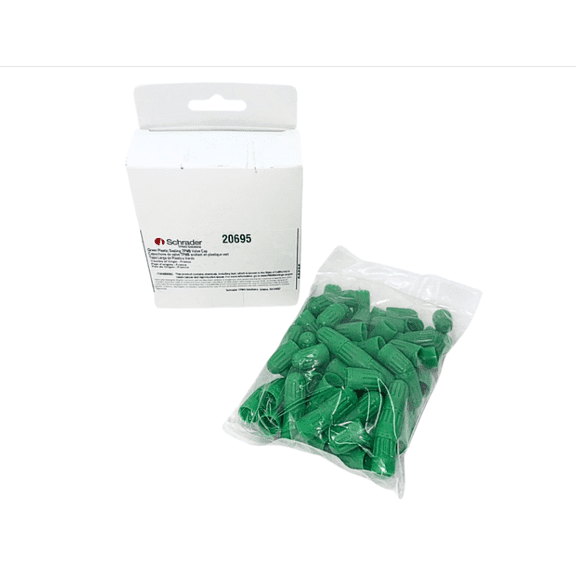 Schrader 20695 TPMS Plastic Snap-In Valve Caps - 100 Pack