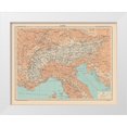 thumbnail image 1 of Schrader 24x20 White Modern Wood Framed Museum Art Print Titled - Alps Europe - Schrader 1908, 1 of 4