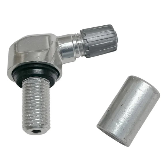 Schrader 25078 TPMS Service Pack - 90-Degree Angled Aluminum Valve (Silver) Only Compatible with EZ-Sensor 33900