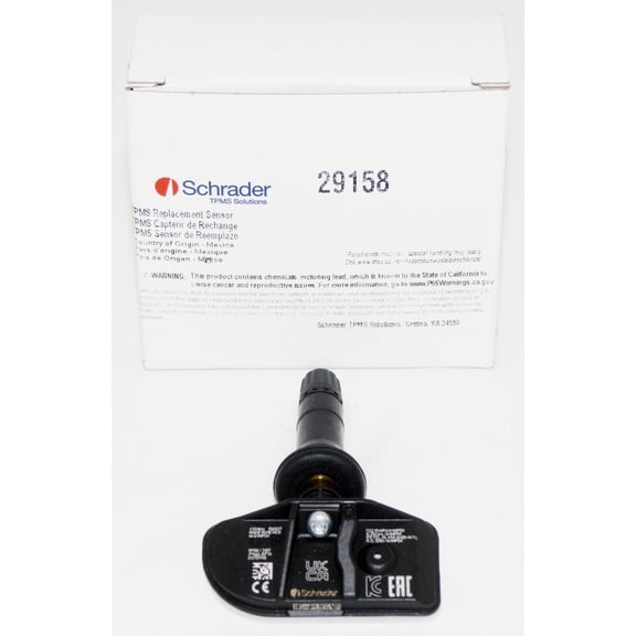 Schrader 29158 TPMS Sensor - 433MHz OE Replacement for GM (Tahoe/Yukon/Silverado) - Rubber Snap-In - Single