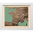 thumbnail image 1 of Schrader 31x26 White Modern Wood Framed Museum Art Print Titled - Relief France - Schrader 1908, 1 of 4