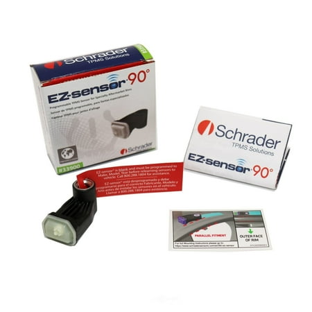 Schrader 90? Deg Programmable EZ-sensor (Clamp-In, 314.9/315/433MHz), Sensor Body Only, Valve Sold Separately
