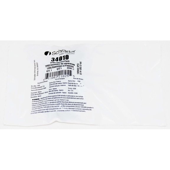 Schrader 34010 TPMS Valve Stem - Black Aluminum Clamp-In Upgrade for EZ-Sensor - 1 Pack