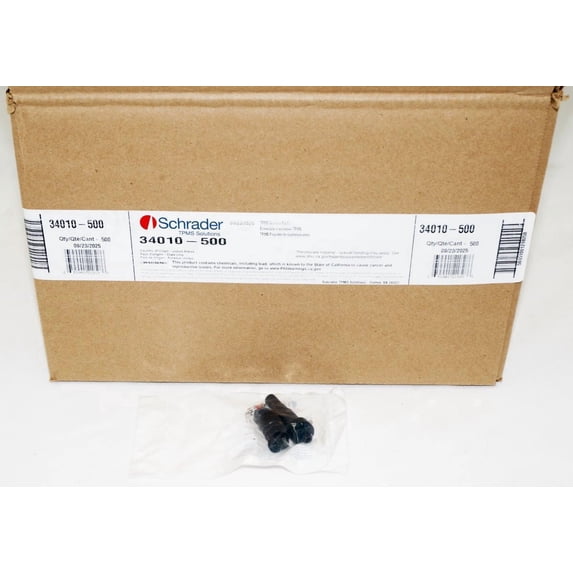 Schrader 34010 TPMS Valve Stem - Black Aluminum Clamp-In Upgrade for EZ-Sensor - 500 Pack (Master Case)