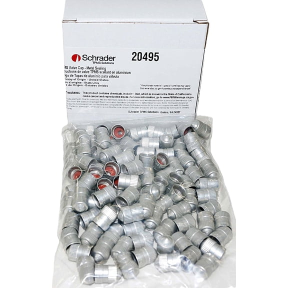 Schrader Automotive 20495 TPMS Sensor Valve Stem Caps - Pack of 100