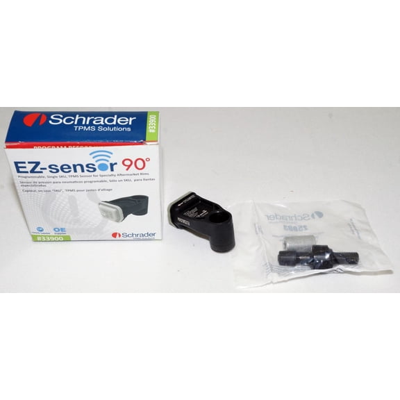 Schrader Clamp-in Programmable 90 EZ-sensor w/ Straight Black Valve