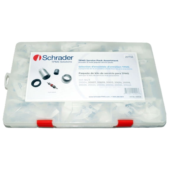Schrader 20798 TPMS Service Pack Assortment - 96 Pcs, 12 Kit Types