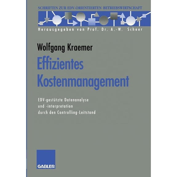 Schriften Zur Edv-Orientierten Betriebsw Effizientes Kostenmanagement: Edv-Gesttzte Datenanalyse Und -Interpretation Durch Den Controlling-Leitstand, (Paperback)