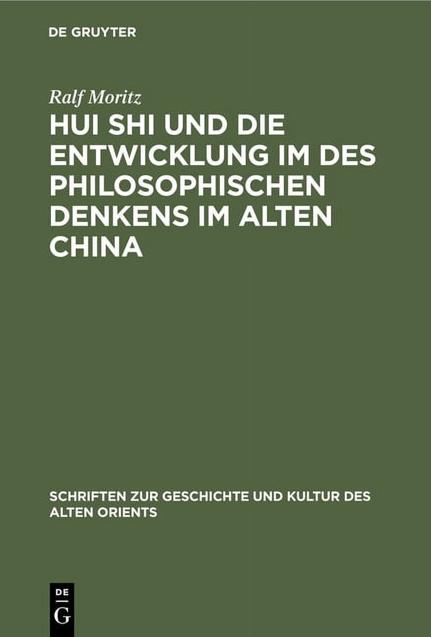 Schriften Zur Geschichte Und Kultur Des Hui Shi Und Die Entwicklung Im ...