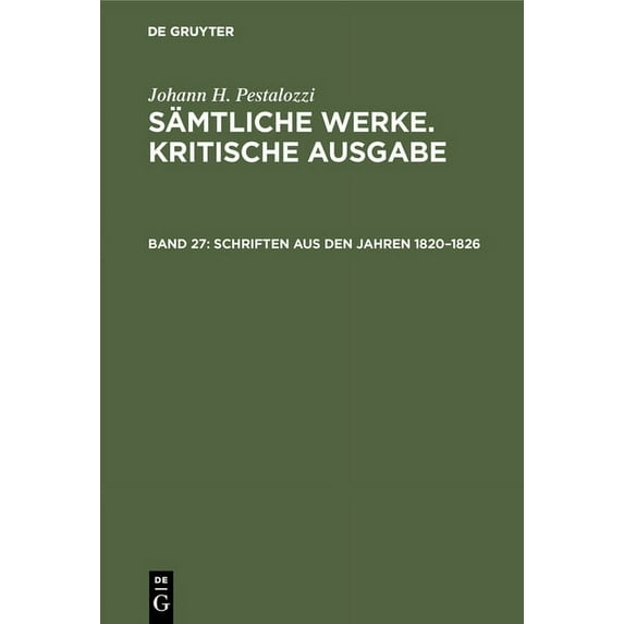 Schriften aus den Jahren 1820-1826 (Hardcover)