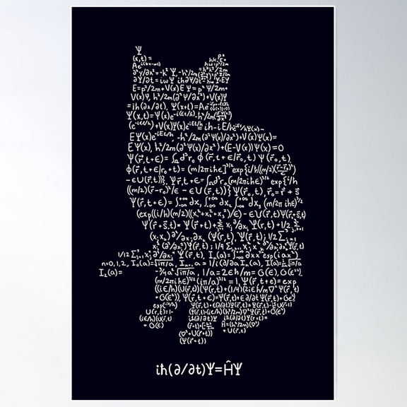 Schroedinger Poster Wall Art, Modern Wall Decor For Living Room Bedroom, 12x18 UNFRAMED