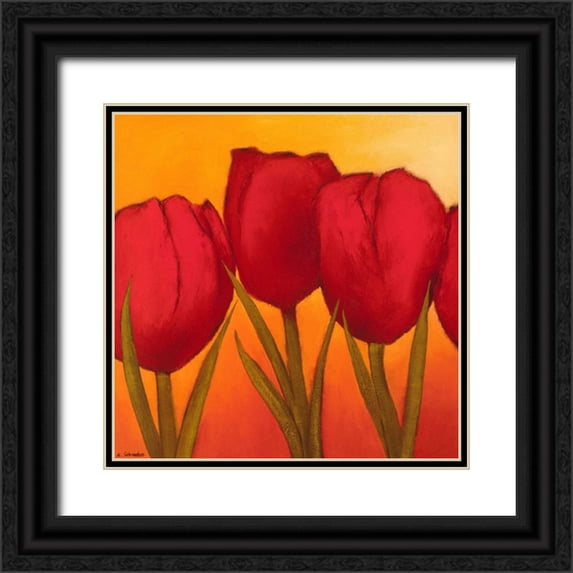 Schrooten, Andre 15x15 Black Ornate Wood Framed with Double Matting Museum Art Print Titled - Be in full bloom I