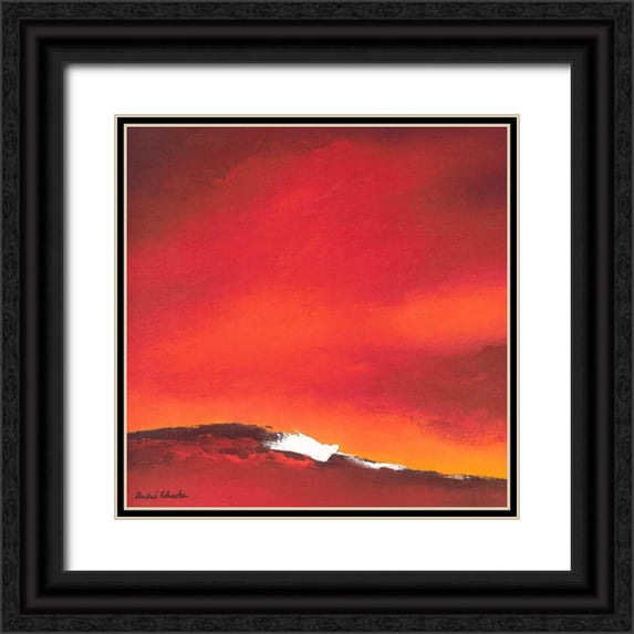 Schrooten, Andre 15x15 Black Ornate Wood Framed with Double Matting Museum Art Print Titled - Waving line I