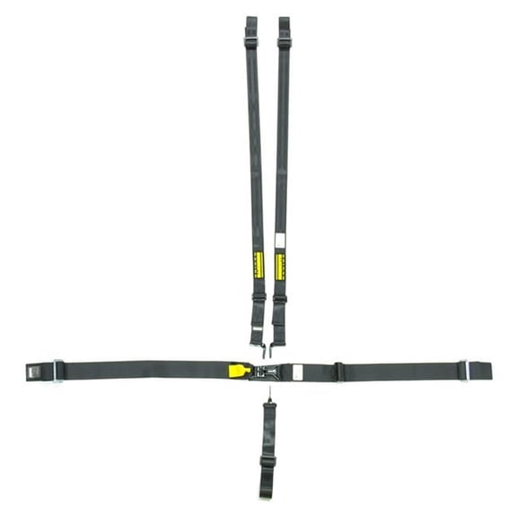 Schroth Racing SR71050H Hans 5-Point Latchlink Harness System with Pull Up Adjust, Black