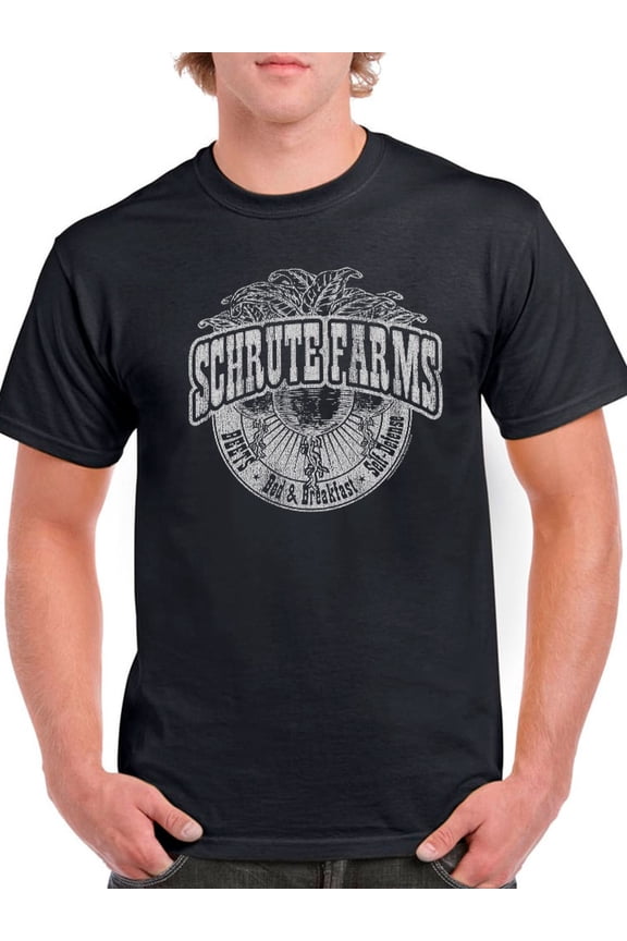 Schrute Farms Badge T-Shirt Men The Office, Male Medium