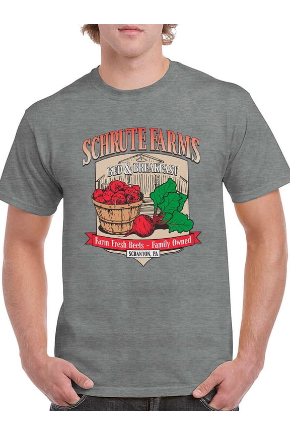 Schrute Farms Bed And Breakfast T-Shirt Men The Office, Male Medium