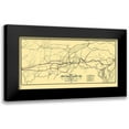 thumbnail image 1 of Schuchman 14x9 Black Modern Framed Museum Art Print Titled - Great Central Railway Line of the West 1854, 1 of 5
