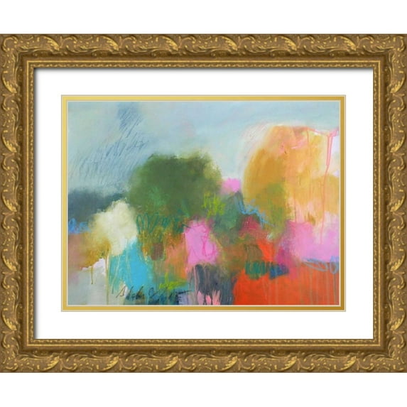 Schueler, Anna 24x19 Gold Ornate Wood Framed with Double Matting Museum Art Print Titled - A Day at the Coast 0.2