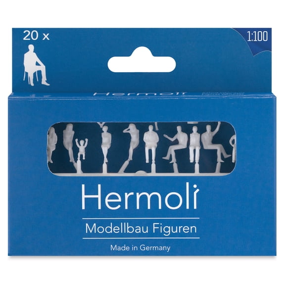 Schulcz Scale Model Figures - Hermoli Sitting, Pkg of 20, 1:100, 1/8"