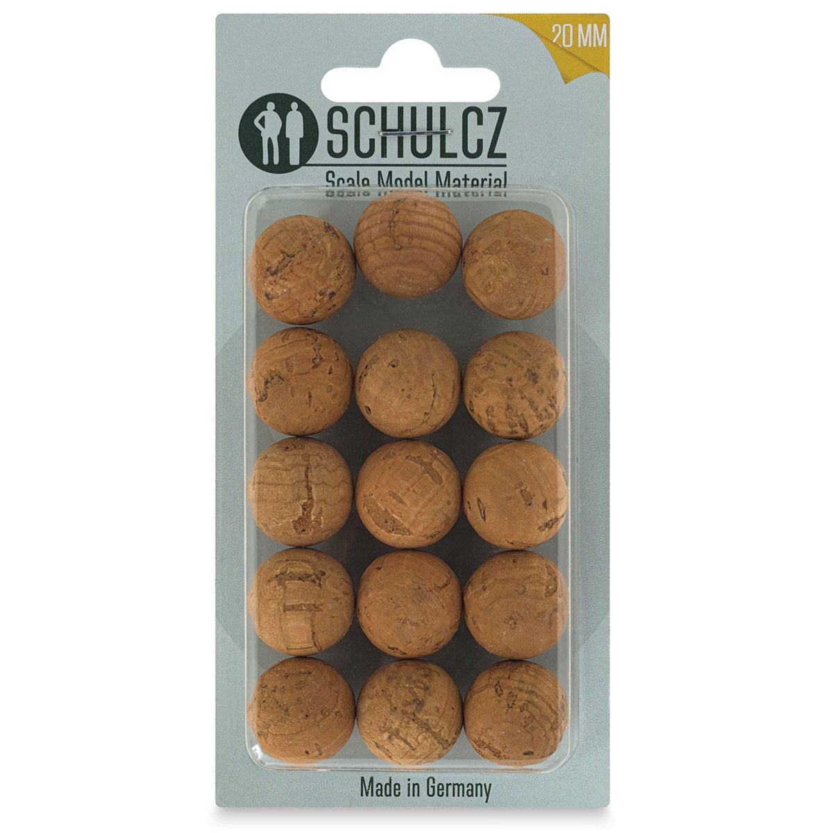 Schulcz Scale Model Foliage Spheres - Cork, 20 mm, Pkg of 15