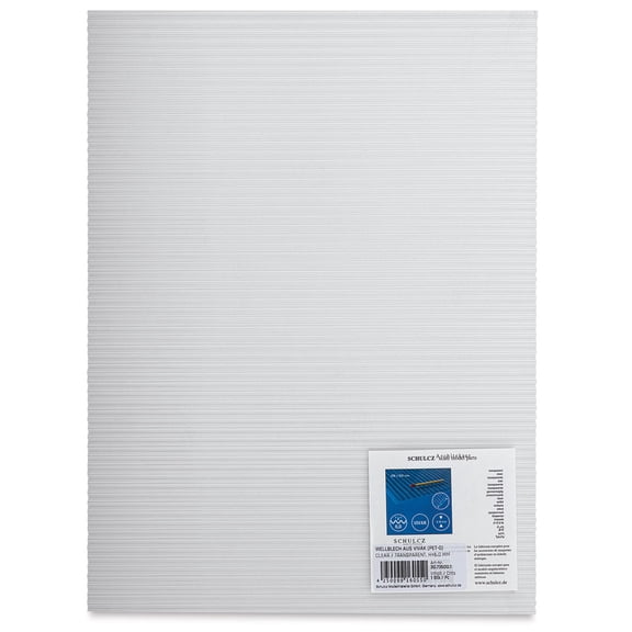 Schulcz Structured Plastic Sheet - PET-G, Transparent, 6 mm, 7-5/8" x 11-3/4"