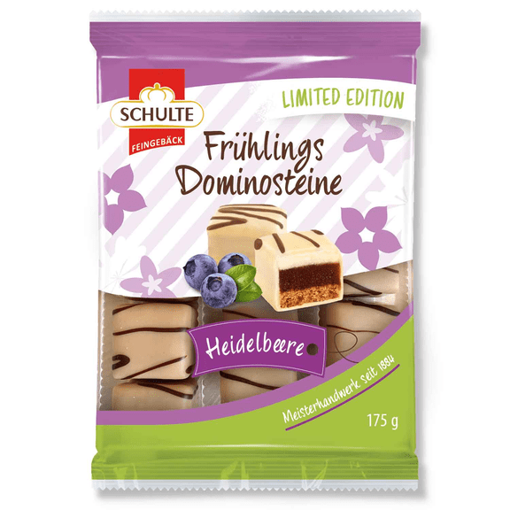 Schulte White chocolate gingerbread Dominos - BLUEBERRY - 175g/6.17 oz