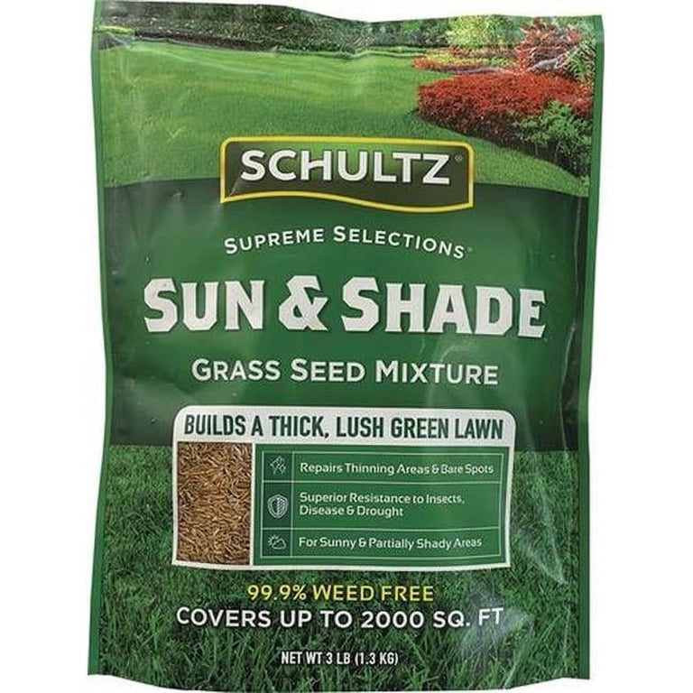 Schultz 10619 3 lbs Sun & Shade Mix Grass Seed - Walmart.com