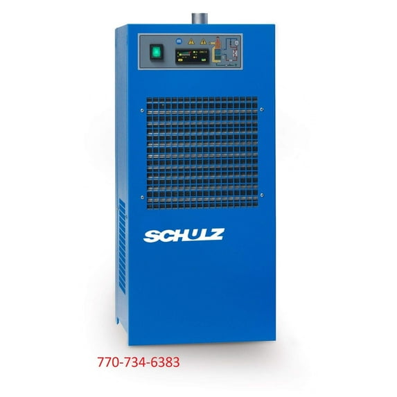 Schulz ADS-20-UP Non-cycling Compressed Air Dryer, Blue; Electronic Controller; 115V; 232 PSI Max Inlet Pressure; Single Phase Circuit; 20 CFM