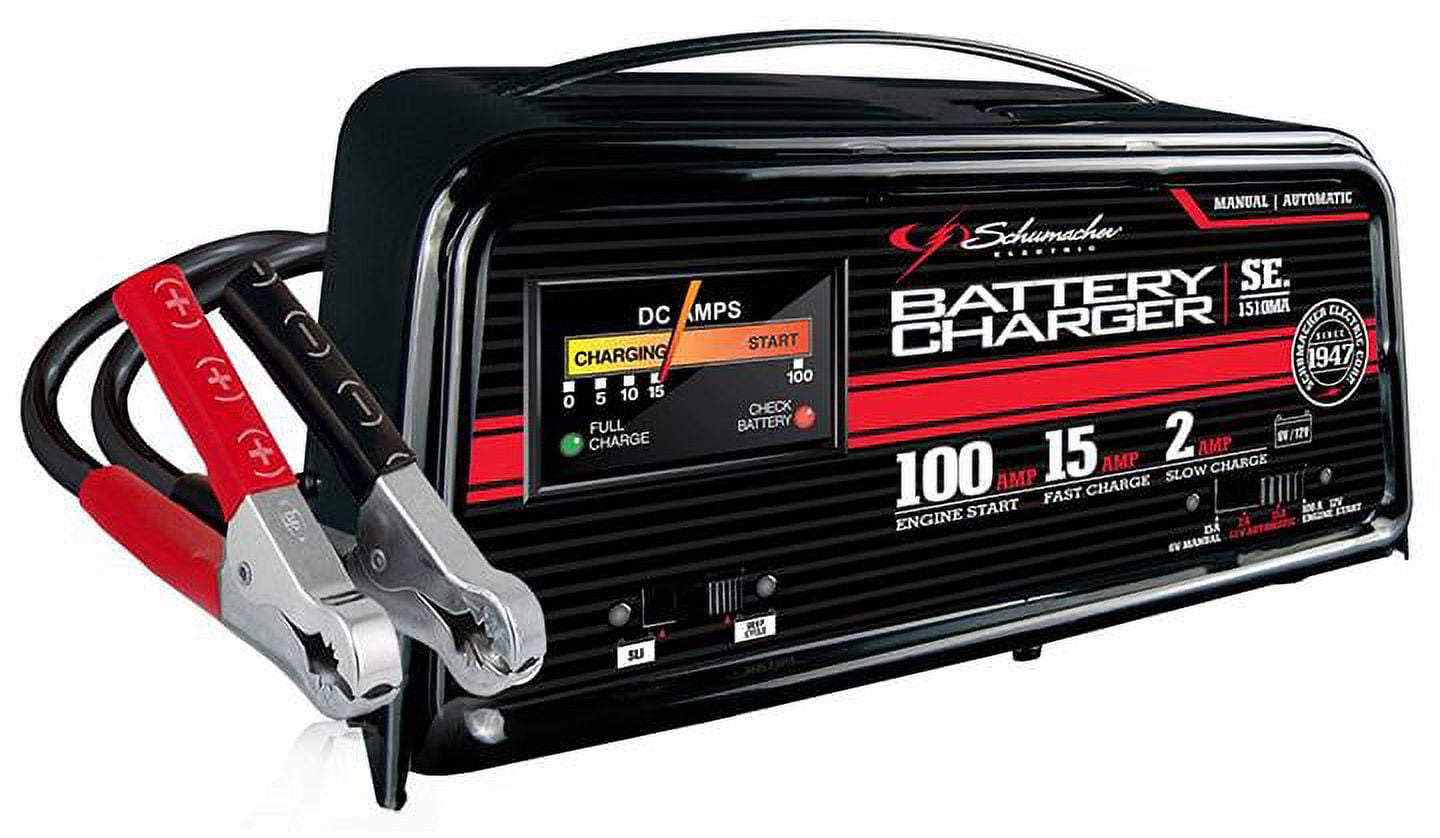 Schumacher 100/15/2 Amp 6V-12V Fully Automatic Automotive Battery Charger