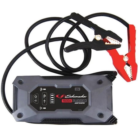 Schumacher 12V 1500 Peak Amps Rugged Lithium Jump Starter & Power Bank for Gas & Diesel Engines