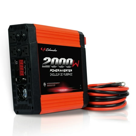 Schumacher DC to AC Power Inverter for Cars – 2000W, AC/USB